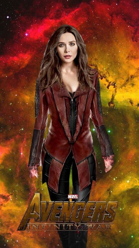 avengers infinity war movie poster 2018 featuring scarlett witch aka wanda maximoff check out