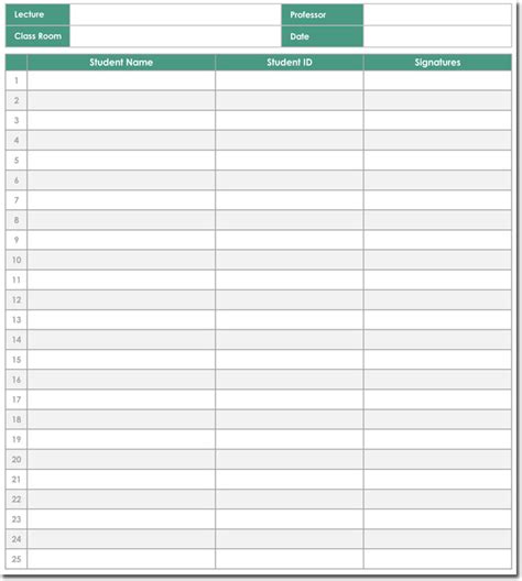 sign  sheet templates  visitors employees class