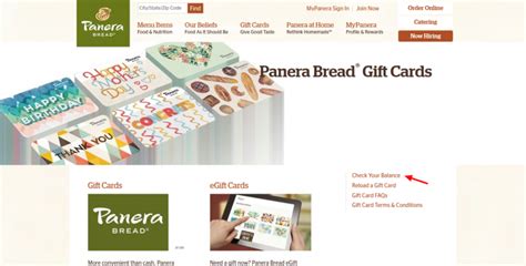 Online Balance Check For Panera Bread Gift Card