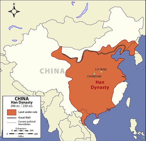 Han Dynasty Geography Map Of The Chinese Han Dynasty