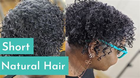 One woman's journey of growing out her chemically altered hair and embracing her natural texture. Short Gray Natural Hair Wash and Go Tutorial - YouTube