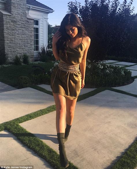 Kylie Jenner Shows Her Stylish Side In Mini Dress With Two Part Sleeves