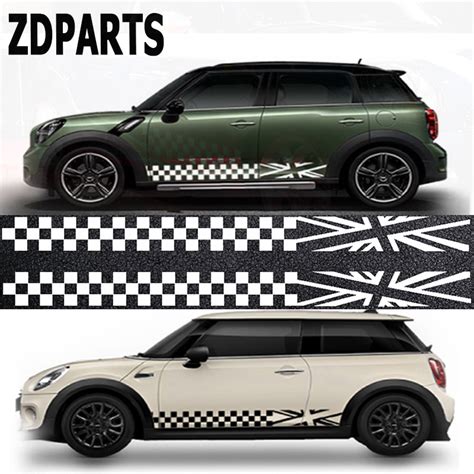 Zdparts 2pcs Car Styling Fender Door Side Decals Stickers For Bmw Mini