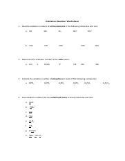 Monatomic ions have oxidation numbers equal to their charge. Assigning Oxidation Numbers Worksheet \u2013 20151_61520 ...
