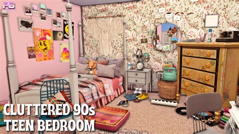 Cluttered 90s Teen Bedroom Cc Folder And Room Download Sims 4 Speed