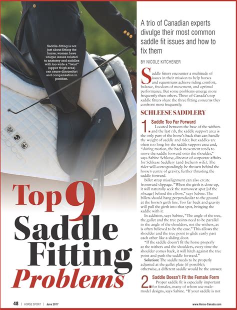 Top 9 Saddle Fitting Problems With Schleese Saddlery Schleese