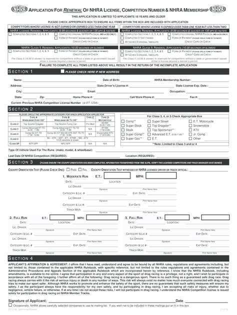 If you have problems with this page contact the nascar membership team membershipsonline@nascar.com. Nhra Renewal - Fill Online, Printable, Fillable, Blank ...
