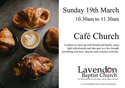 Café Church Sunday 19th March Lavendon Baptist Church