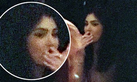 kylie jenner spotted puffing on a cigarette as she wears skintight jumpsuit daily mail online