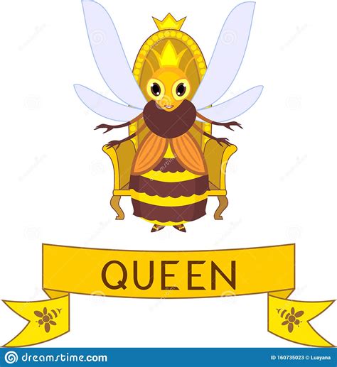 Cartoon Queen Bee Stock Vector Illustration Of Character