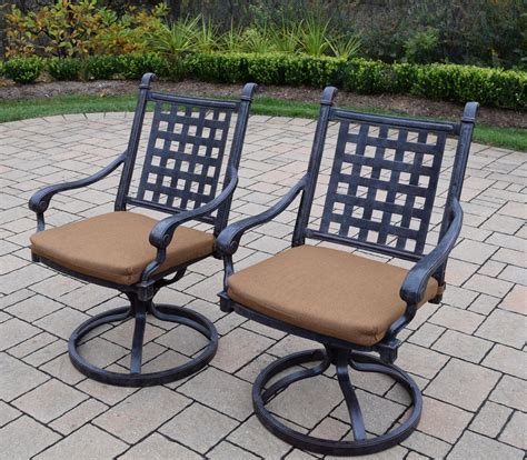 Cambridge brown wicker outdoor patio swivel rocking chair with cushionguard midnight navy blue cushions. Belmont Aluminum Swivel Rocker Dining Chair with Cushion ...