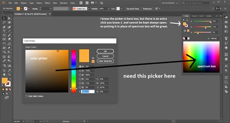 Adobe Illustrator How To Replace Spectrum View In Color Panel With