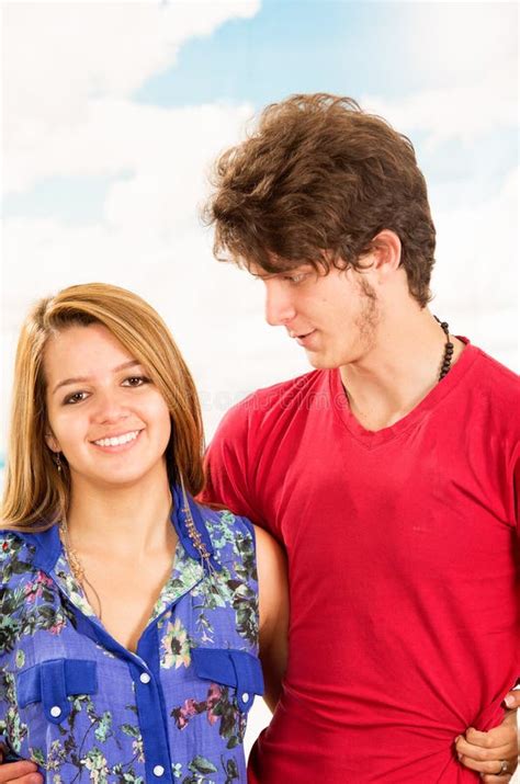 Portrait Of Attractive Young Happy Couple In Love Stock Image Image