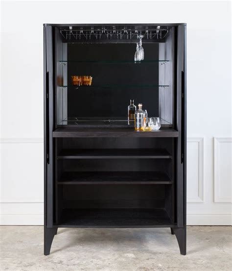Noah Drinks Cabinet Contemporary Mid Century Modern Bar Cabinets