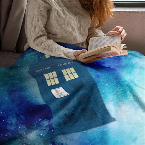 Doctor Who Blanket Tardis Blanket Dr Who Fan T Sherpa Etsy