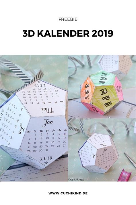 Druck kalender 2019 kostenlos mit vorheriges jahr (deutschland 2018); Kalender 2019 zum Ausdrucken (Freebie | Kalender basteln, Kalender selber basteln, Kalender