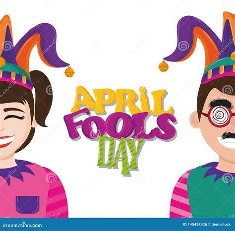 April Fools Day Card Stock Vector Illustration Of Comedy