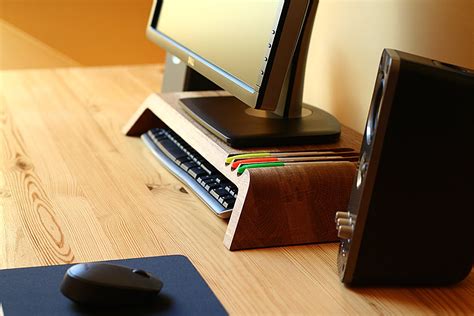 This Wood Monitor Stand Improves Ergonomics And Looks Great Doing It