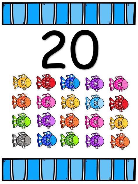 NÚmeros Del 1 Al 20 Tarjetas En 2020 Tarjetas Juegos Con Numeros