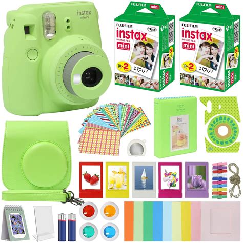 Fujifilm Instax Mini 9 Fuji Instant Film Camera Lime Green 40 Film
