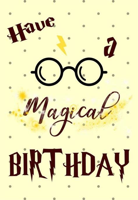 Harry Potter Birthday Free Printables
