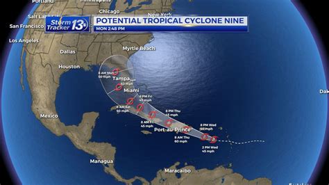 Potential Tropical Cyclone 9 Becomes Better Organized Wbtw