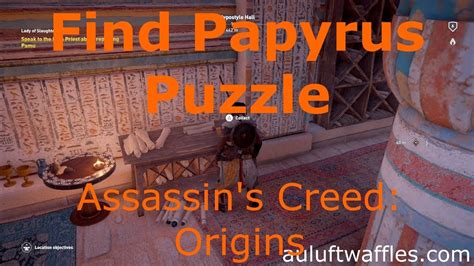 Find The Papyrus Puzzle Hypostyle Hall Assassins Creed Origins YouTube