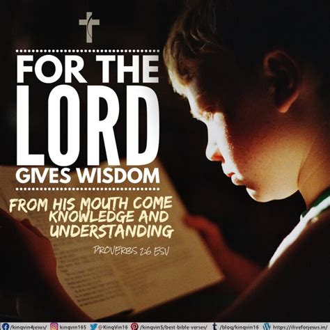 The Lord gives Wisdom - I Live For JESUS