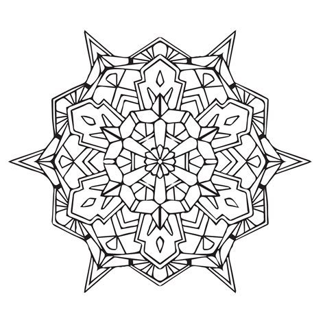 Geometric Mandala Coloring Pages Wallpapers Hd References