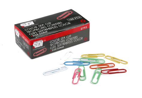 Sdi Colourd Paper Clips 33mm 100 Pcs Box Spk Commerce Website