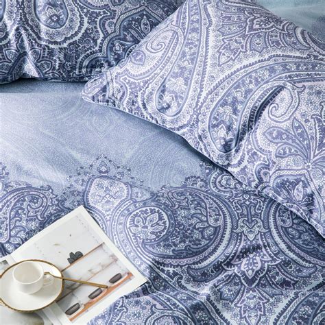 Royal Paisley Ombre Boho Pattern Bedding 400TC Cotton 3pc Duvet Cover