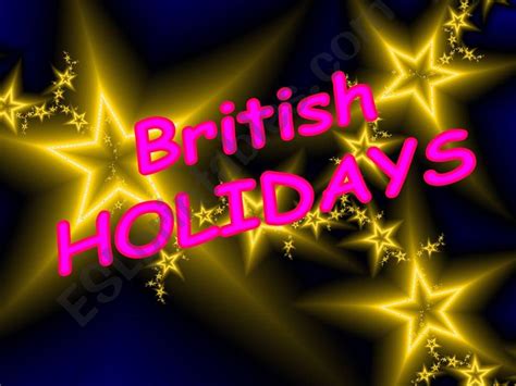 Esl English Powerpoints British Holidays