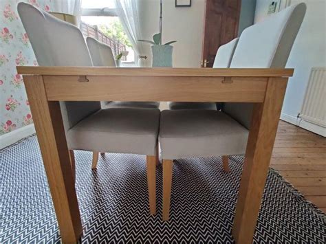 Bjursta cabinet with cutlery drawer. Barely Used Bjursta IKEA Expandable Dining Table for For ...