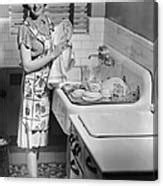 Woman At Sink Washing Dishes Photograph By George Marks Fine Art America