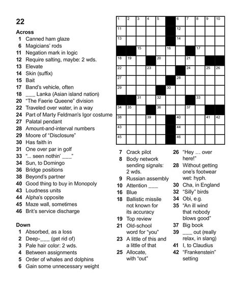 10 Best Large Print Easy Crossword Puzzles Printable Pdf For Free At