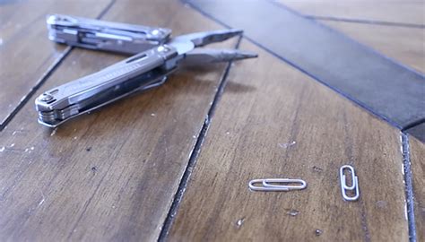 Paper clips work great in a pinch. How to Pick a Lock With a Paper Clip | The Art of Manliness