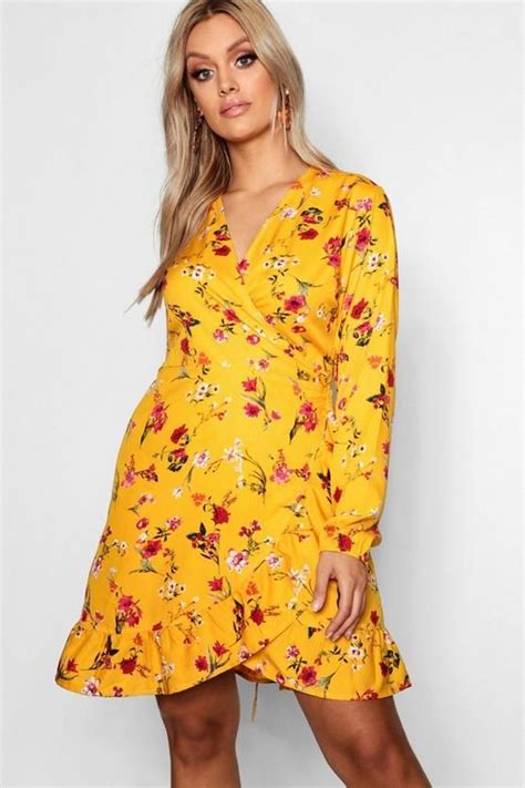 Get the best deal for yellow wrap dresses from the largest online selection at ebay.com. Plus size yellow floral wrap ruffle dress. Very flattering ...