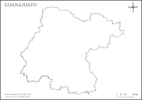 Mapas De Guanajuato Para Colorear