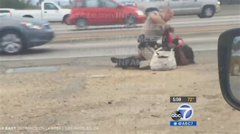 Driver Records Chp Officer Punching Woman Abc7 Los Angeles
