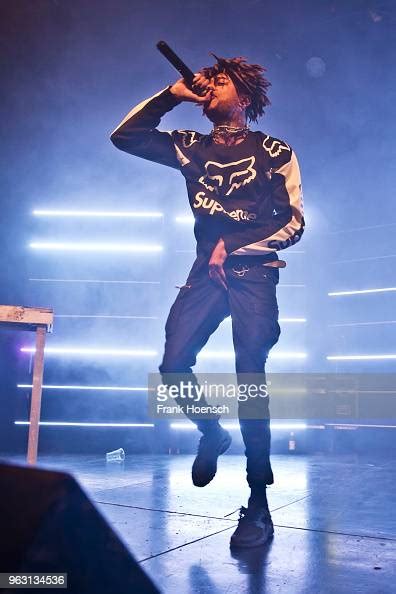 British Rapper Scarlxrd Performs Live On Stage During A Concert At