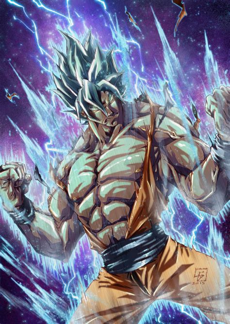 Son Goku God Mode Colored By Marvelmania On Deviantart