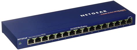 Ethernet Switch Netgear Prosafe 16 Port Unmanaged Network Small Ethernet Switch