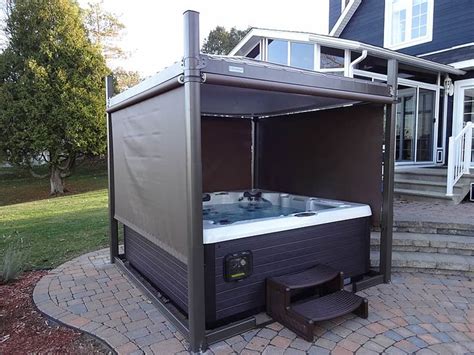 Beautiful Install Open With Sides Down Hot Tub Privacy Hot Tub