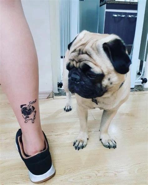 Pug Tattoo Dog Tattoo Small Portrait Tattoo By Emre Dizici Pug Tattoo