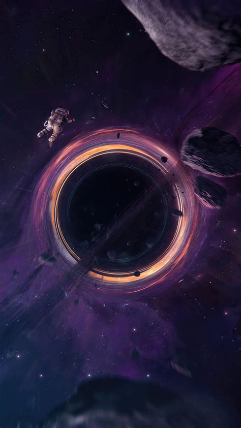 Astronaut 4k Wallpaper Anomaly Celestial Black Hole Asteroids 5k