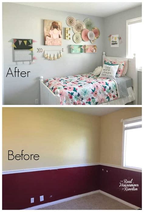 The redo was part of a dwell with dignity makeover. Girl's Small Bedroom Makeover Part 1 - Housewives of Riverton