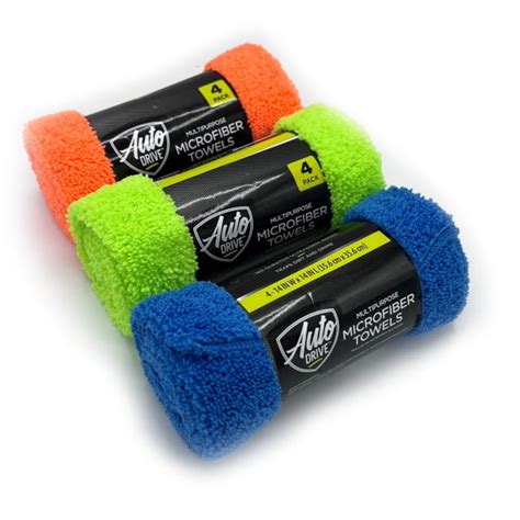 Auto Drive Microfiber Multi Purpose Surface Cleaning Towels 4 Pack