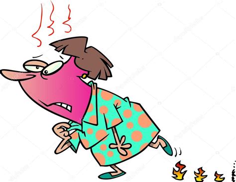 Images Hot Flashes Cartoon Cartoon Hot Flashes — Stock Vector