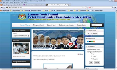 Spa gov my aplikasi online. langau.. apa itu langau?: Laman Web Rasmi Kolej Pembantu ...