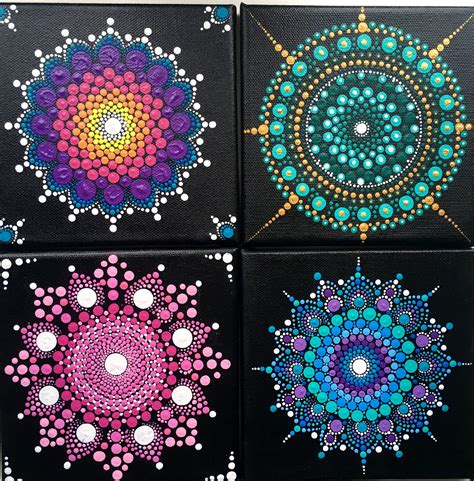 Mandala painting set Mini mandala kit Gift for friends | Dot art